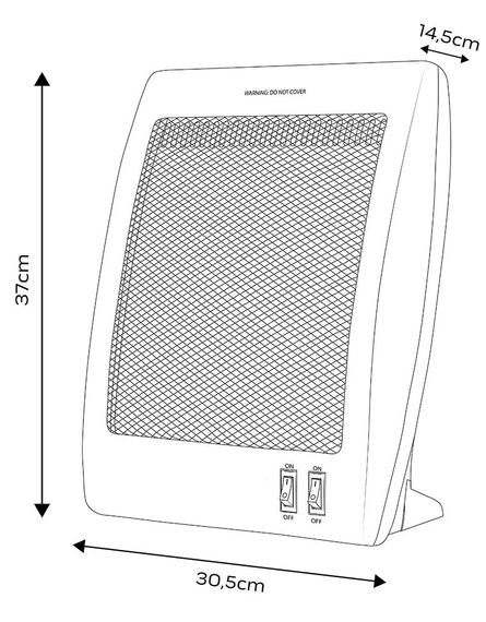 Інфрачервоний обігрівач Neo Tools 800 Вт, площа обігріву 8 кв.м., Білий (90-112) | Зображення 2