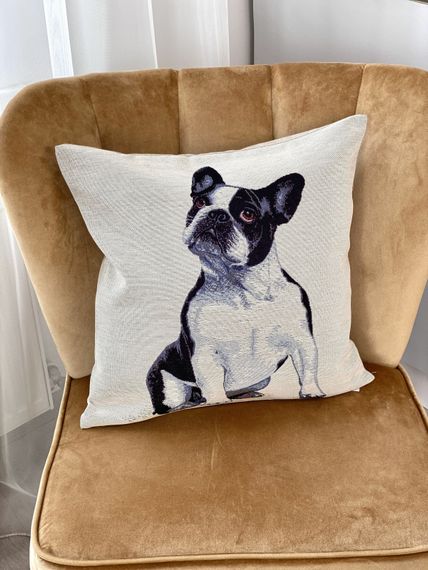 Наволочка гобеленова одностороння FRENCH BULLDOG-NV Limaso | Зображення 1