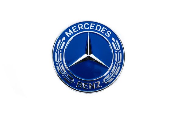 Заглушка замість емблеми на капот Mercedes (синя, 57мм) для Тюнінг Mercedes | Зображення 1