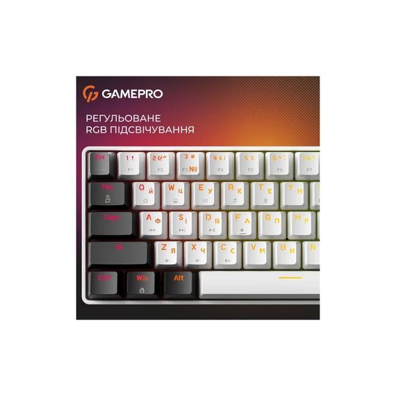 Клавіатура GamePro Genesis Infinity MK130BW Outemu Swithes USB White (MK130BW) | Зображення 7