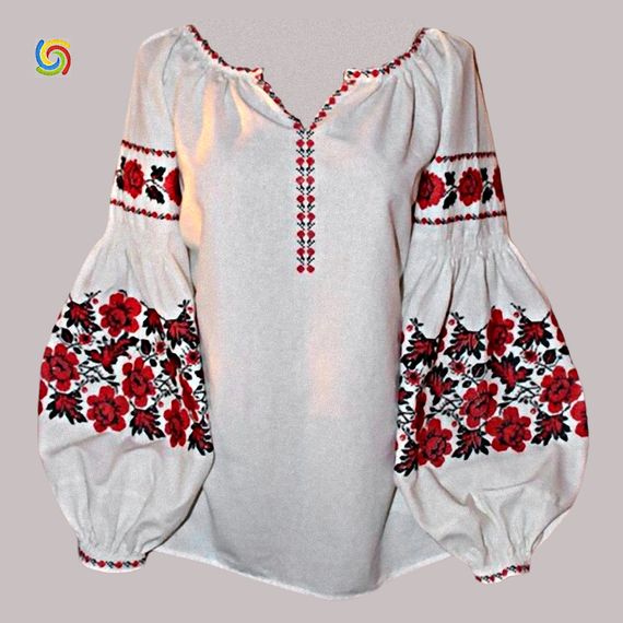 Рубашка Украинская вышиванка  444290014 цвет белый размер 4XL