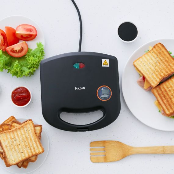 Сендвічниця-бутербродниця Magio MG-367 з антипригарним покриттям для гарячих бутербродів і тостів | Зображення 2