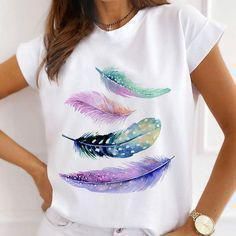 Футболка жіноча з принтом повсякденна L Білий