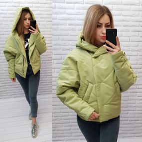 Куртка оверсайз, арт. 187, колір яблуко