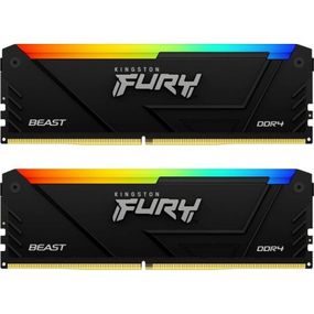 Модуль памяти для компьютера DDR4 32GB (2x16GB) 3200 MHz FURY Beast RGB Kingston Fury (ex.HyperX)