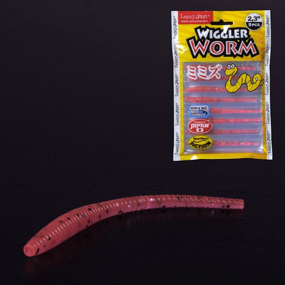 Слаги 2,3" съедобные искусственные LJ Лаки Джон Pro Series WIGGLER WORM 140153-052