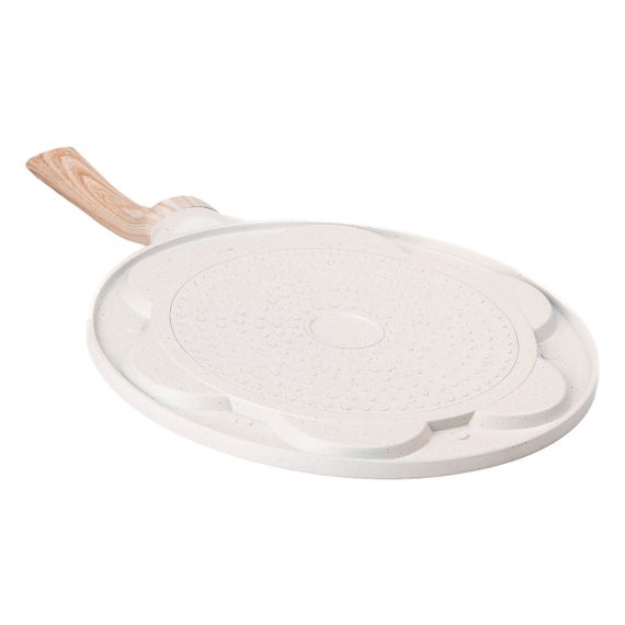 Сковорода з антипригарним покриттям 26 см для млинців, яєць та оладок 7-сегментна кругла бежева HP-39-582-W | Зображення 3
