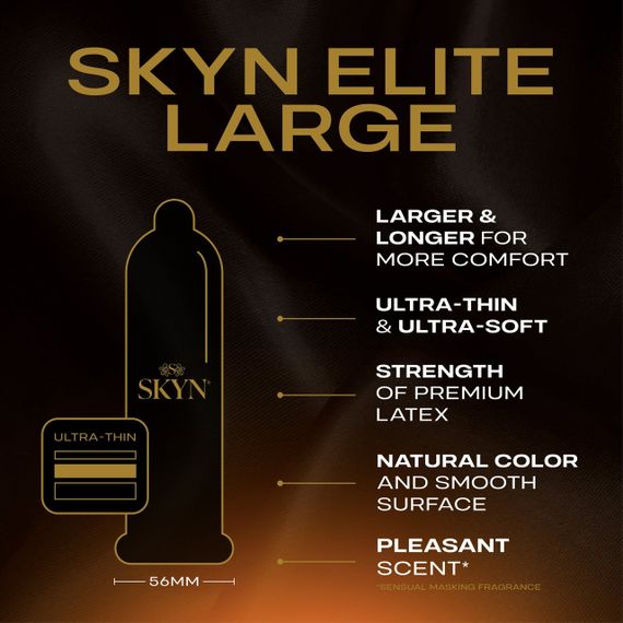 Презервативи безлатексні SKYN Elite Large великого розміру (ціна за 5 шт.) Sex Aura | Зображення 4