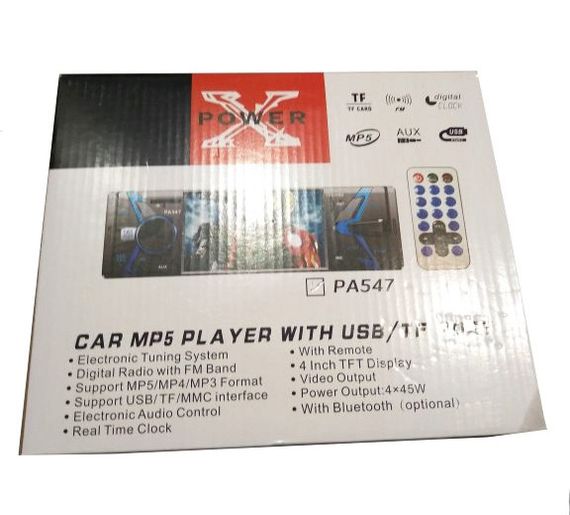 Автомагнітола PA547 MP5 Bluetooth автомобільна магнітола Чорний | Зображення 5