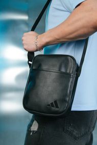Барсетка шкір. чорна Adidas чорна, лого без напису (9278496685)