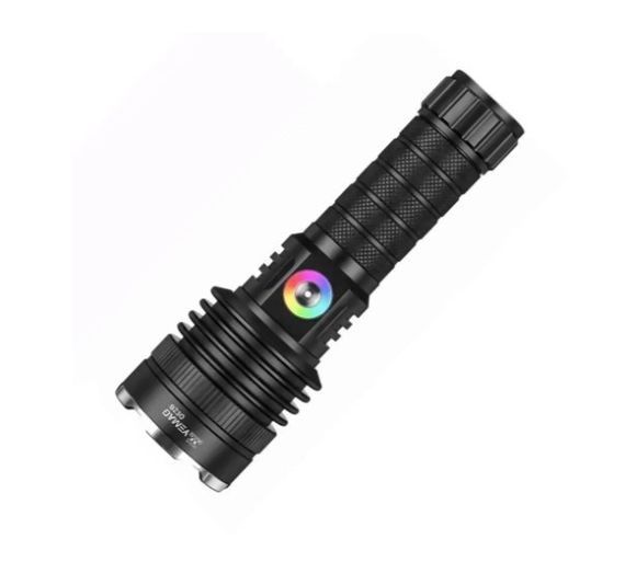Фонарь ручной YEMAO YM-G236 TG 50W прочный с оптическим зумом RGB подсветки Черный