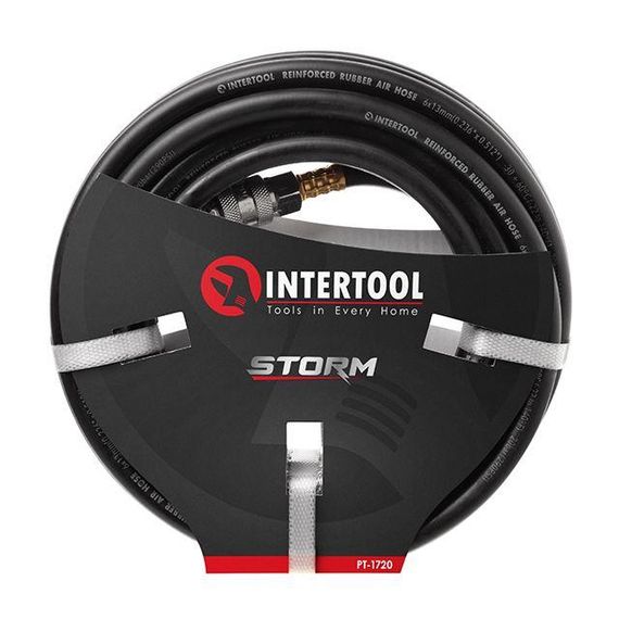 Шланг гумовий повітряний армований STORM, 20 атм, 10 м, 6*13 мм INTERTOOL PT-1720