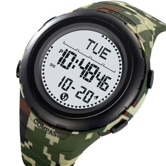 Чоловічий годинник Skmei 2166CMGN Army Green Camouflage | Зображення 2