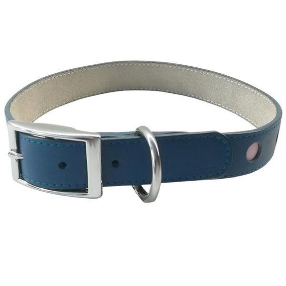 Coastal TOO! Cut Out Dots КОСТАЛ шкіряний нашийник для собак Синій  2,5 х 55 см