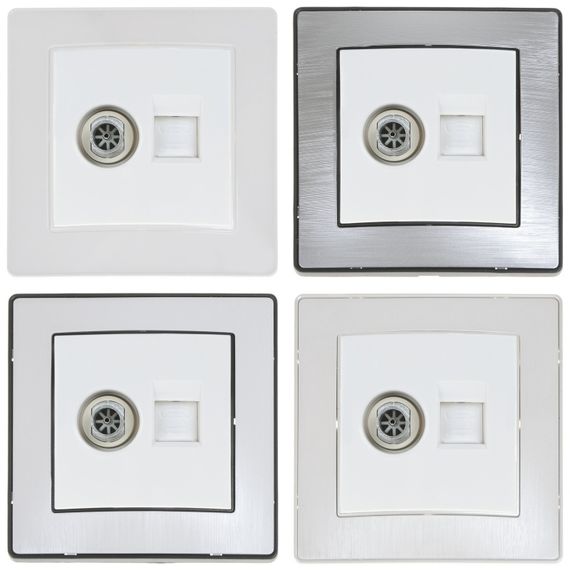 Розетка белая RB-1TV+1TF | Зображення 4