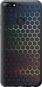 Чехол на Huawei Honor 7C Pro Переливающиеся соты "498u-2070-17620"