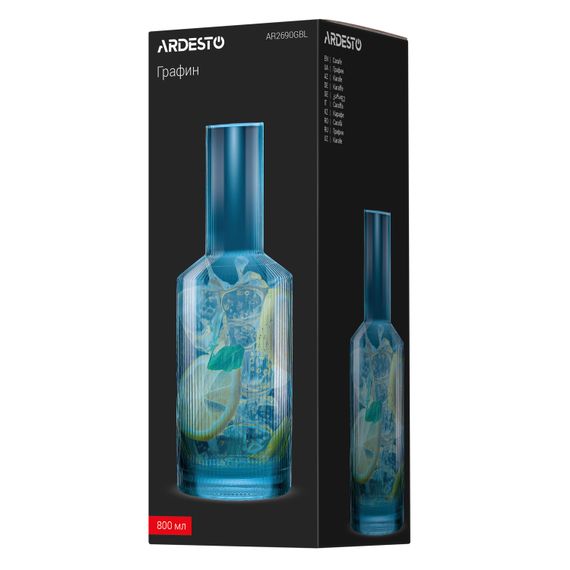 Графин ARDESTO 800мл, боросилікатне скло, блакитний (AR2690GBL) | Зображення 6