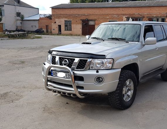 Кенгурятник QT007 (нерж) для Nissan Patrol Y61 1997-2011 гг | Зображення 1