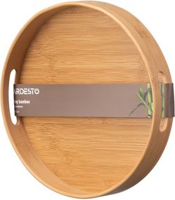 Поднос круглый Ardesto Midori AR1430BR 30х5 см бежевый