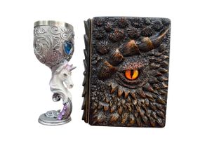 Подарунковий набір Келих 3D Єдиноріг і Блокнот 3D «Жар Серця Дракона»