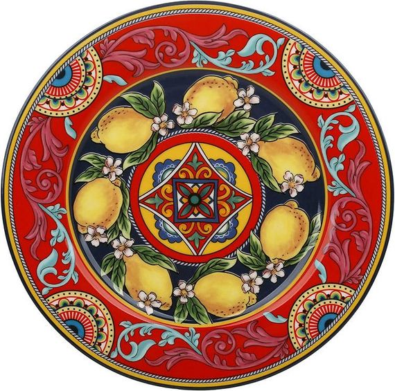 Набір 4 порцелянові тарілки Sicilia "Ornamento" Ø19см (Орнамент)