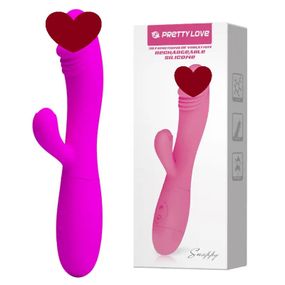 Вибратор со стимуляцией клитора SNAPPY (фуксия) sexstyle