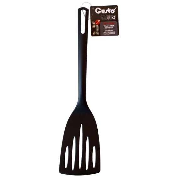 Лопатка кухонна з отворами GT-5203 чорна GUSTO | Зображення 1