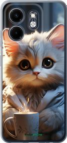 Чохол на Infinix Hot 50i Білий кіт "5646u-3965-2448"