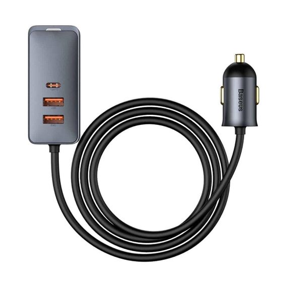 АЗП Baseus Share Together PPS multi-port Fast charging with extension cord 120W 2U+2C Gray | Зображення 4