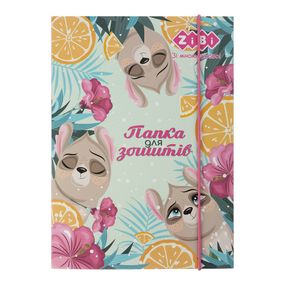 Папка для тетрадей "CUTE" ZB.14983 ZiBi KIDS Line, картонная, на резинке B5+ (4823078933614)