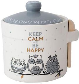 Банка-медовниця керамічна Be Happy "Совушки" 420мл