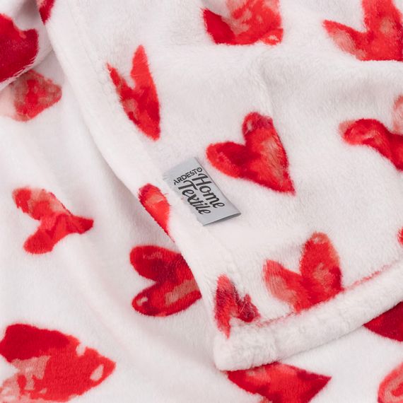 Плед Ardesto Flannel 160х200см, 100% поліестер, сердечка (ART0125PB) | Зображення 2