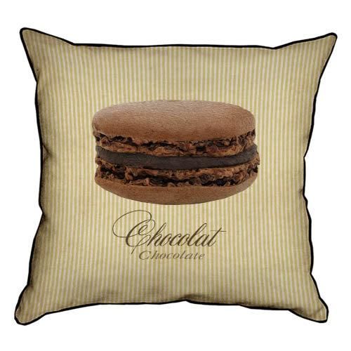 Подушка з мішковини Macarons Chocolate 45x45 см (45PHB_SWE032_BR)