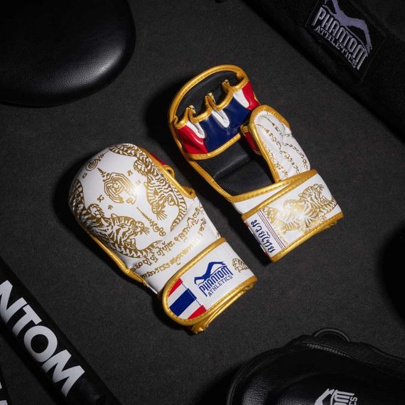 Рукавиці для ММА Phantom Muay Thai White Gold S/M (капа в подарунок) | Зображення 7