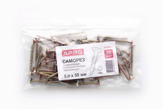 Саморез универсальный Apro - 4,0 x 70мм (50шт) (1014070-1) | Зображення 1