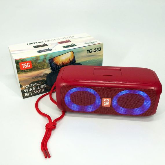 Портативна колонка TG333 2x5W з RGB підсвічуванням. SP-259 Колір: червоний | Зображення 9