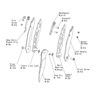 Нож Hightron Mini Ventura, D2, G10, чорний, чорний stonewash клинок (HK05BLKBS) | Зображення 7