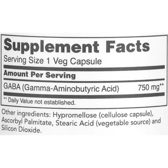 Амінокомплекс Protocol for Life Balance GABA 750 mg 120 Veg Caps | Зображення 1
