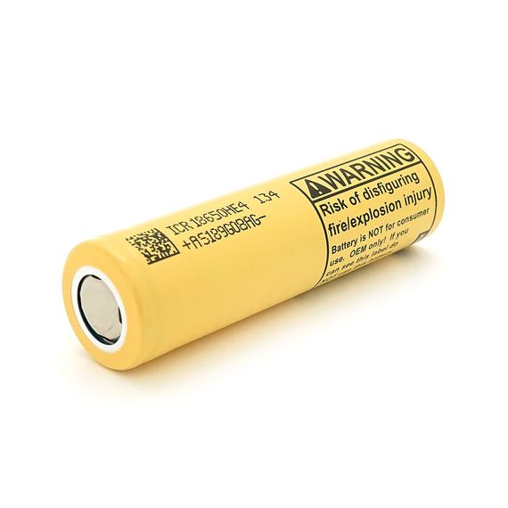 Акумулятор 18650 Li-Ion LG LGDBHE41865-HE4, 2500mAh, 35A, 4.2/3.7/2.5V, YELLOW