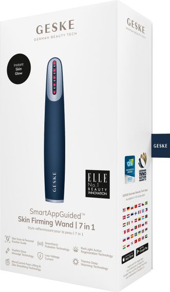 Пристрій для зміцнення і тонізації шкіри обличчя GESKE Skin Firming Wand 7в1 starlight, Синій | Зображення 7