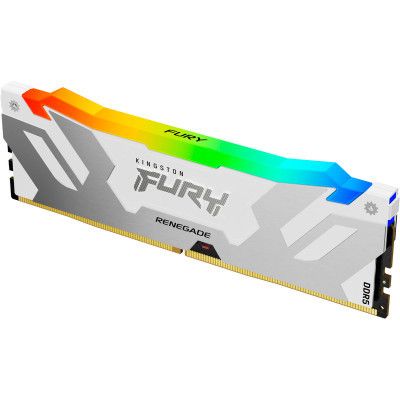 Модуль памяти для компьютера DDR5 16GB 7200 MHz Renegade RGB White XMP Kingston Fury (ex.HyperX) (KF572C38RWA-16) | Зображення 1