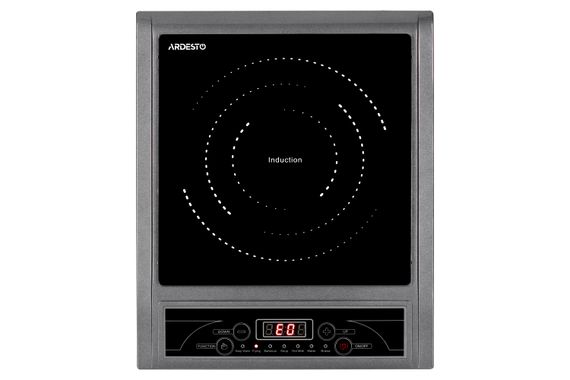 Індукційна електроплитка Ardesto ICS-B100 - 1 конфорка 2000 Вт/таймер/сіро-чорна (ICS-B100)