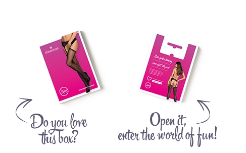 Сітчасті панчохи-стокінги зі стрілкою Obsessive Garter stockings S314, чорні, імітація гартері, S/M/L | Зображення 6