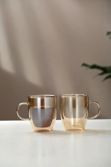 Набор чашек с двойными стенками Vittora Gold VT-5305-270 2 шт 270 мл золотистый