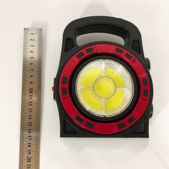 Переносной фонарь прожектор 6678С-3LED+5COB с солнечной панелью и функцией Power Bank, ручной прожектор | Зображення 9
