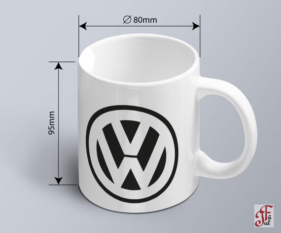 Чашка с принтом авто логотип  Volkswagen  (02010102021) | Зображення 1