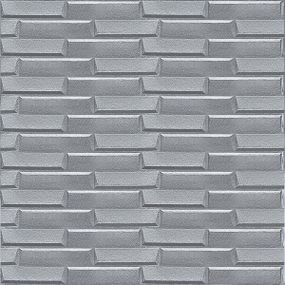 3D панель самоклеюча кладка 770х700х5мм Срібло (034) SW-00000217