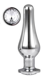 DT21825 анальна пробка конічної форми Dream Toys GLEAMING LOVE SILVER PLEASURE PLUG L