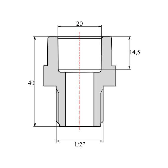 Заглушка PPR Blue Ocean з різьбленням 20х1/2" НР SD00004626 | Зображення 1