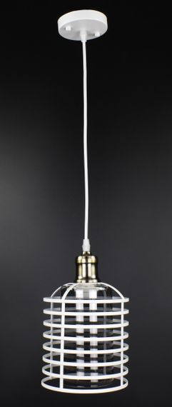 Люстра підвісна LOFT на 1 лампочку 27063 Білий 30-80х16х16 см.